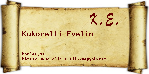 Kukorelli Evelin névjegykártya